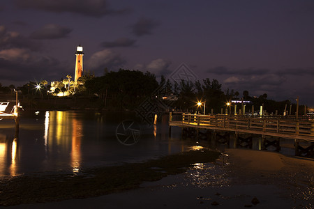 佛罗里达的木星灯塔背景图片