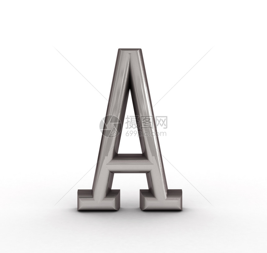 金字母的一字母字体打印反射收藏金子商业数字脚本白色金属图片