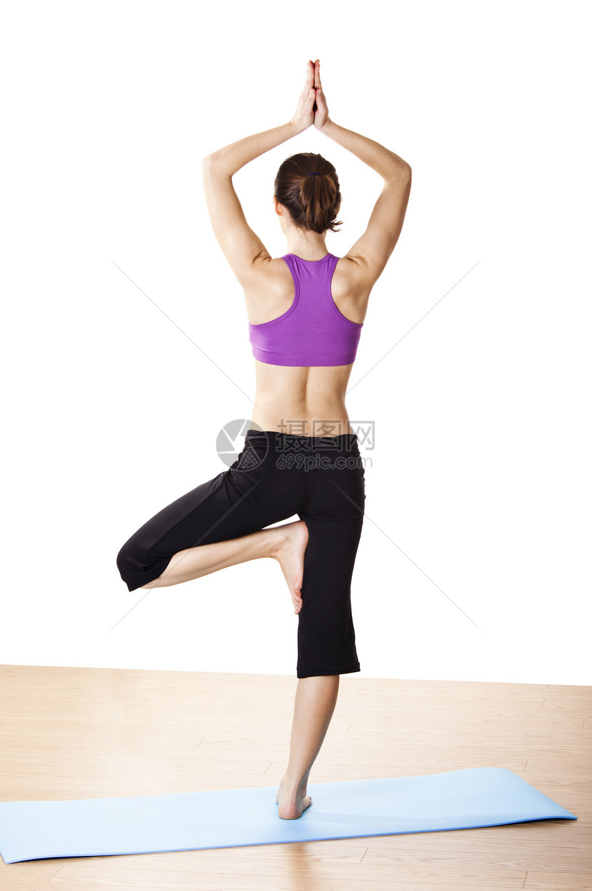 瑜瑜伽演习腹肌福利体操活动健身房重量女性闲暇饮食灵活性图片