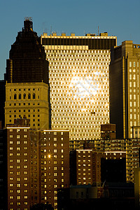 美国纽约市曼哈顿景观世界外观旅行位置风光城市建筑物摩天大楼建筑学背景图片