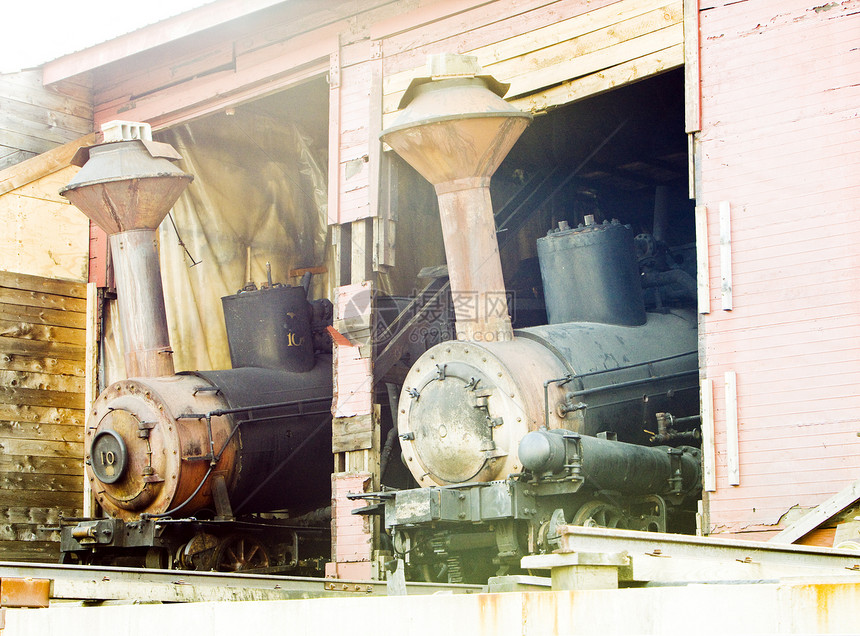 美国新罕布什尔州布雷顿森林 华盛顿高峰铁路机车铁路运输残骸森林运输仓库蒸汽机器破坏交通工具图片