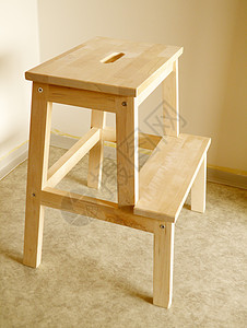 玻璃木板脚凳家具工具工艺房子木头凳子背景图片
