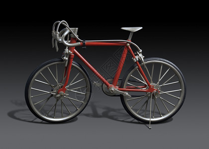 红框架自行车模式模型背景图片