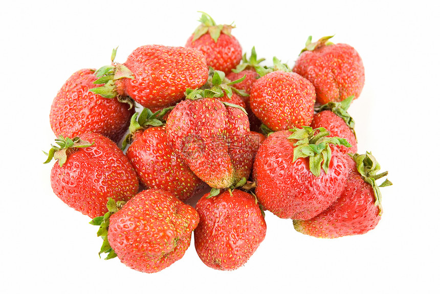 红色红成熟草莓蔬菜花园植物浆果水果用品叶子环境植物学盘子图片