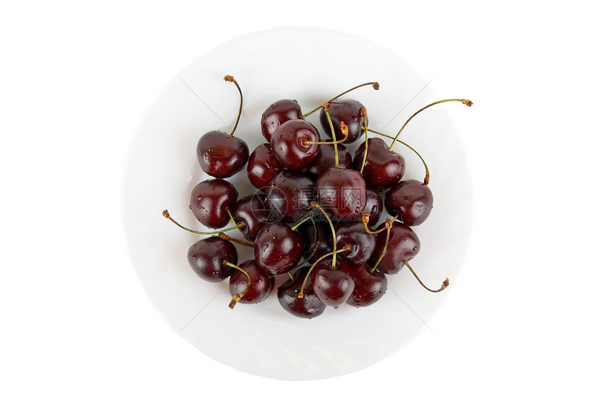 樱桃浆果味道宏观美食果汁盘子食物水果紫色生产图片