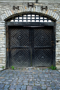 堡垒铁门背景图片