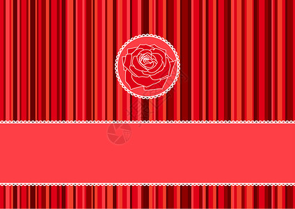 贺卡商业花朵空白生日婚礼网络红色创造力玫瑰插图背景图片
