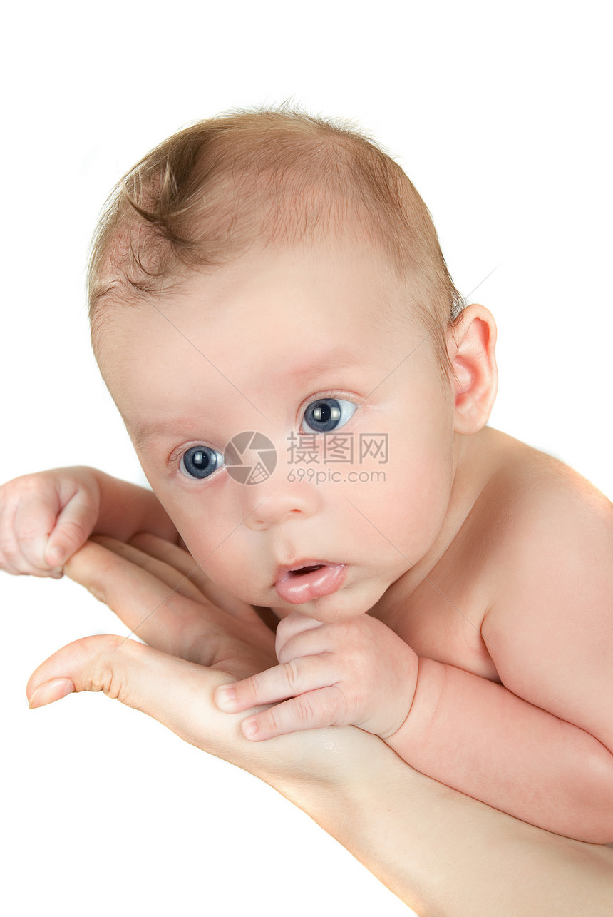 男婴婴儿工作室乐趣童年男生孩子蓝色幸福嘴唇皮肤育儿图片