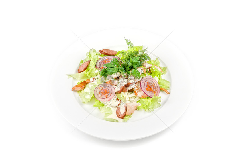 美味沙拉胡椒香菜蔬菜盘子食物午餐树叶香料味小吃美食图片