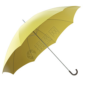 黄伞式插图白色黄色天气庇护所阳伞背景图片