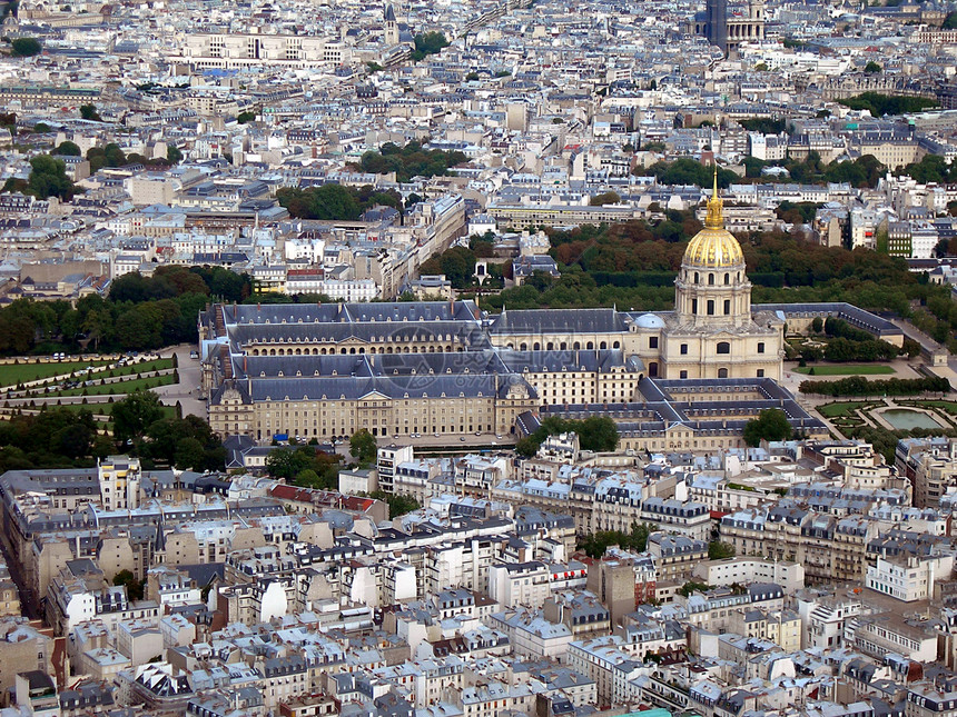 巴黎市风景从上而下图片