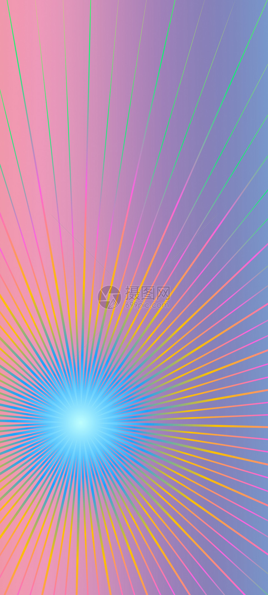 摘要肖像青色紫色太阳圆形横梁射线运动活力线条粉色图片