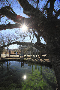 福吉山泉之泉八海旅行蓝色池塘图片素材