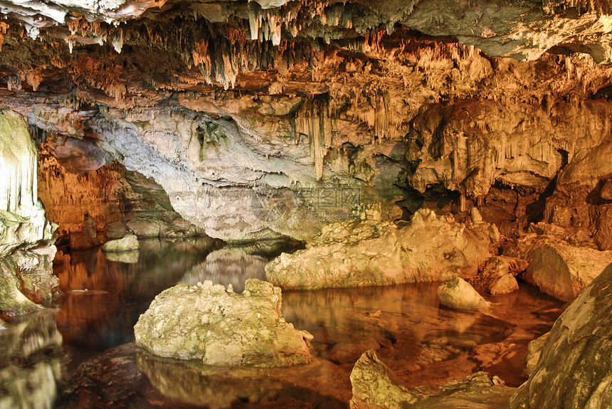 奈普顿洞穴海王星游客地标气势花岗岩柱子编队石窟石笋岩石图片