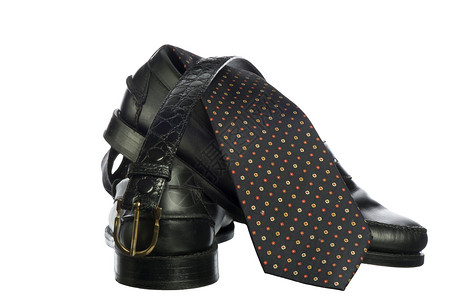 男鞋皮革领带腰带衣服配件背景图片
