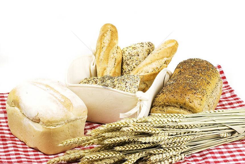 面包种类繁多厨房市场健康糕点谷物包子农业营养购物传统图片