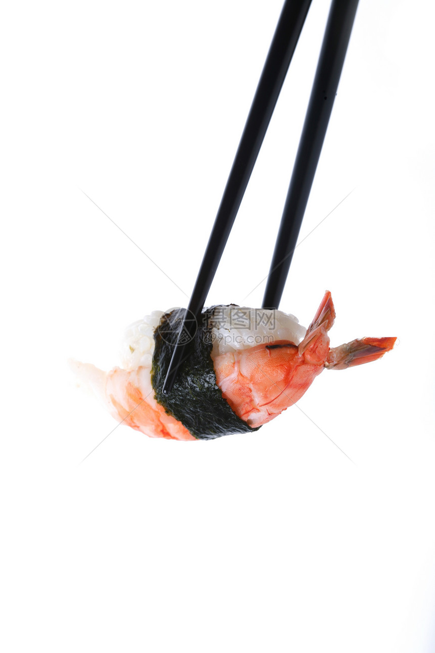 舒什机智棍棒寿司食物筷子贝类午餐小吃海鲜白色图片