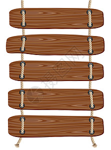旧的木板信号路标绳梯绳索广告牌细绳木头纬度招牌镶板插画
