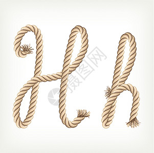 绳索字母表海洋钓鱼环形领带字体褐色航行宏观纤维力量背景图片