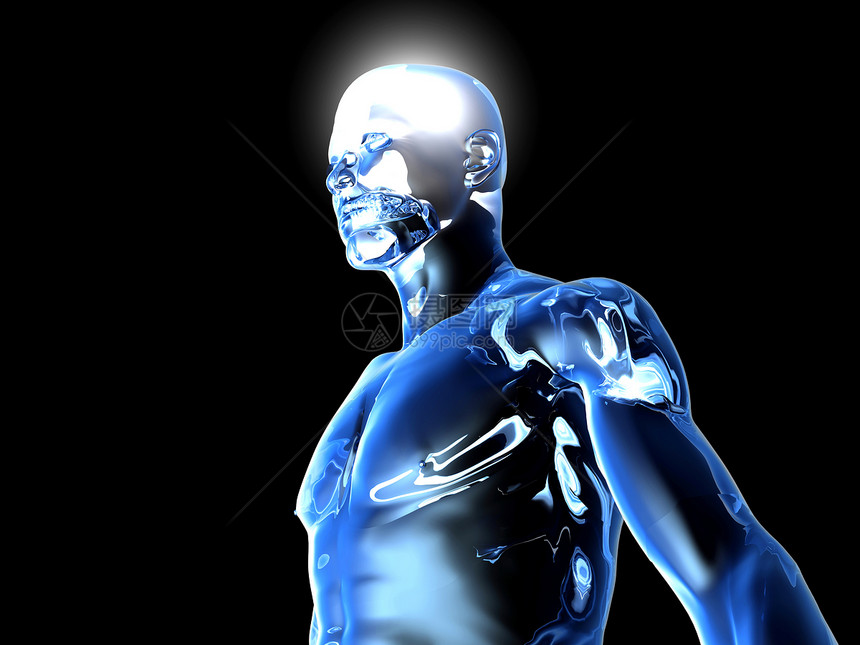 致白精神身体头脑肌肉照明宗教脉轮插图冥想男人图片