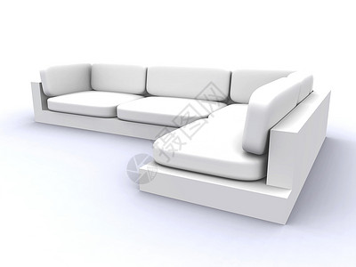 普通沙发客厅白色软垫房间长椅家具背景图片