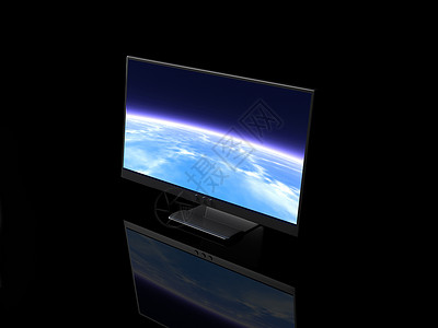 地球亮光背景图亮光显示全景显卡电视地平线天空电脑行星亮度屏幕薄膜背景