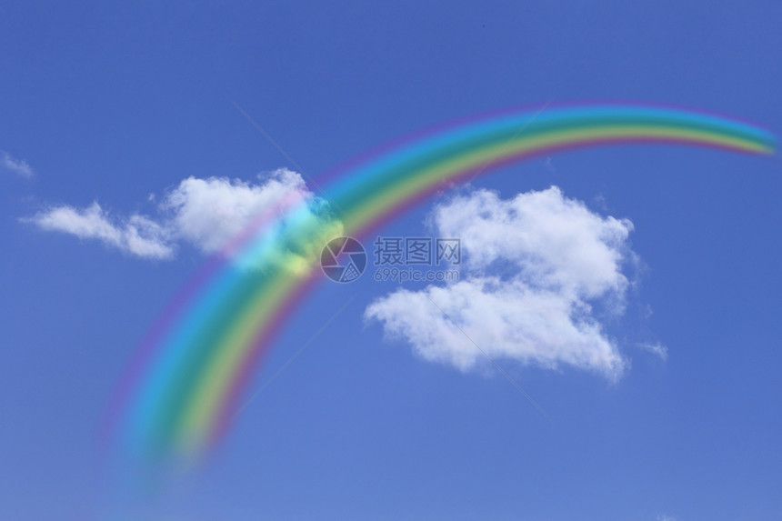 云和蓝色的天空多云天气柔软度彩虹天堂云景白色阳光图片