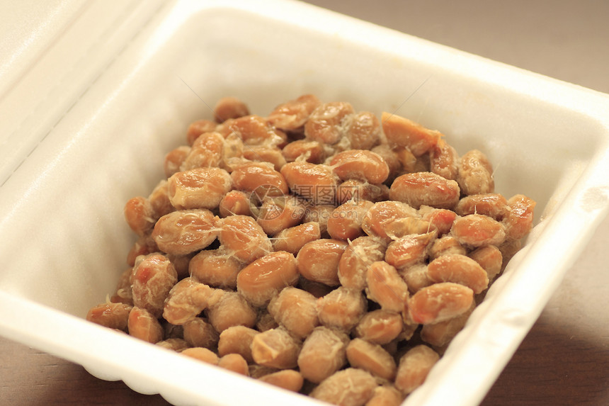 a 纳托集装箱发酵饮食营养盘子美食黄豆大豆食物图片