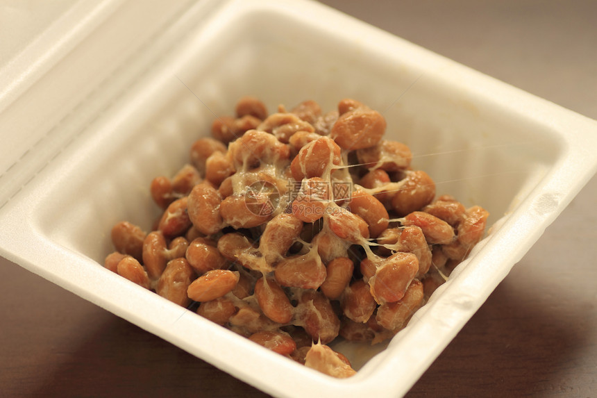 a 纳托集装箱大豆发酵饮食营养盘子黄豆食物美食图片