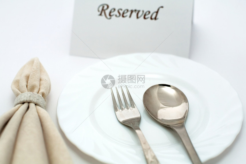 准备金厨房餐巾金属菜单桌子餐具食物奢华婚礼用具图片