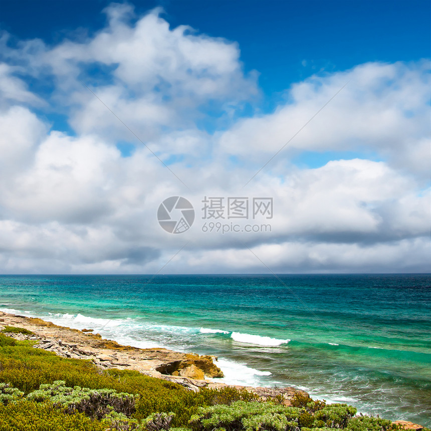 墨西哥孔托伊斯拉岛东海岸气候海景假期悬崖海洋海岸蓝色波纹力量孤独图片