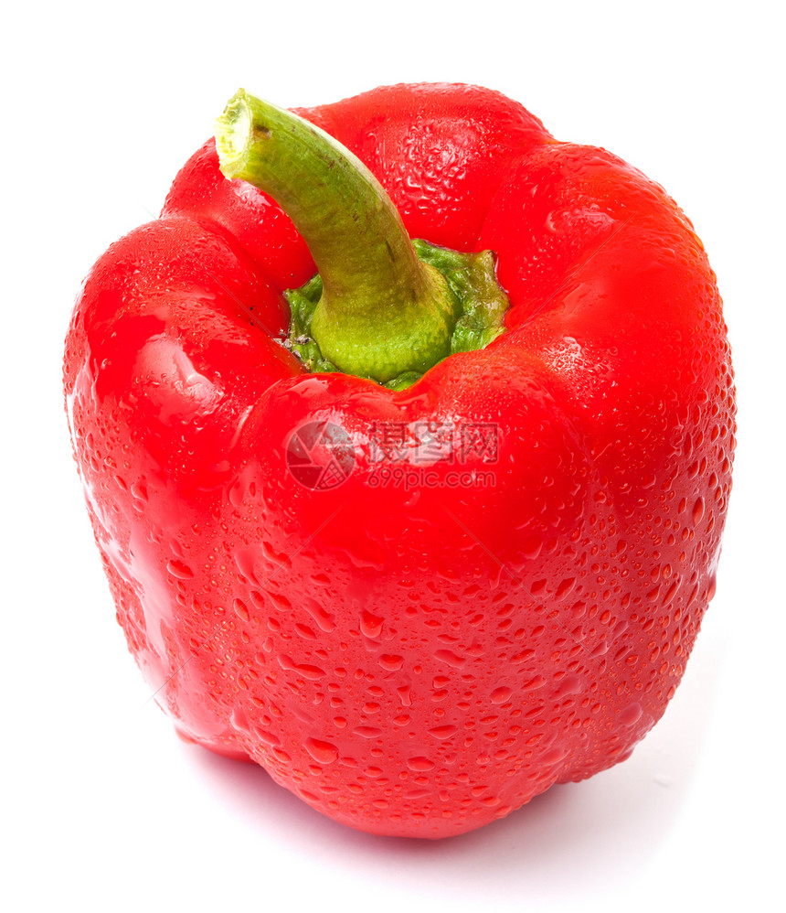 白色背景的新鲜红辣椒红色蔬菜辣椒香料食物营养图片