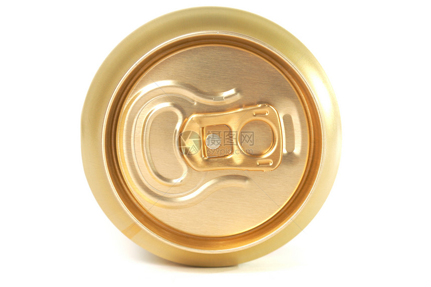 特写于顶部的罐头宏观戒指金子标签金属苏打液体饮料罐装水平图片
