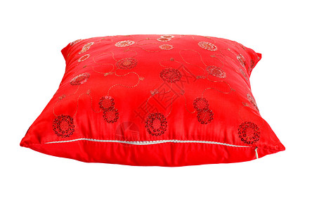 吹军号的素材带有型样的红装饰枕头亮片串珠风格纺织品圆圈织物绘画接缝花冠卧室背景