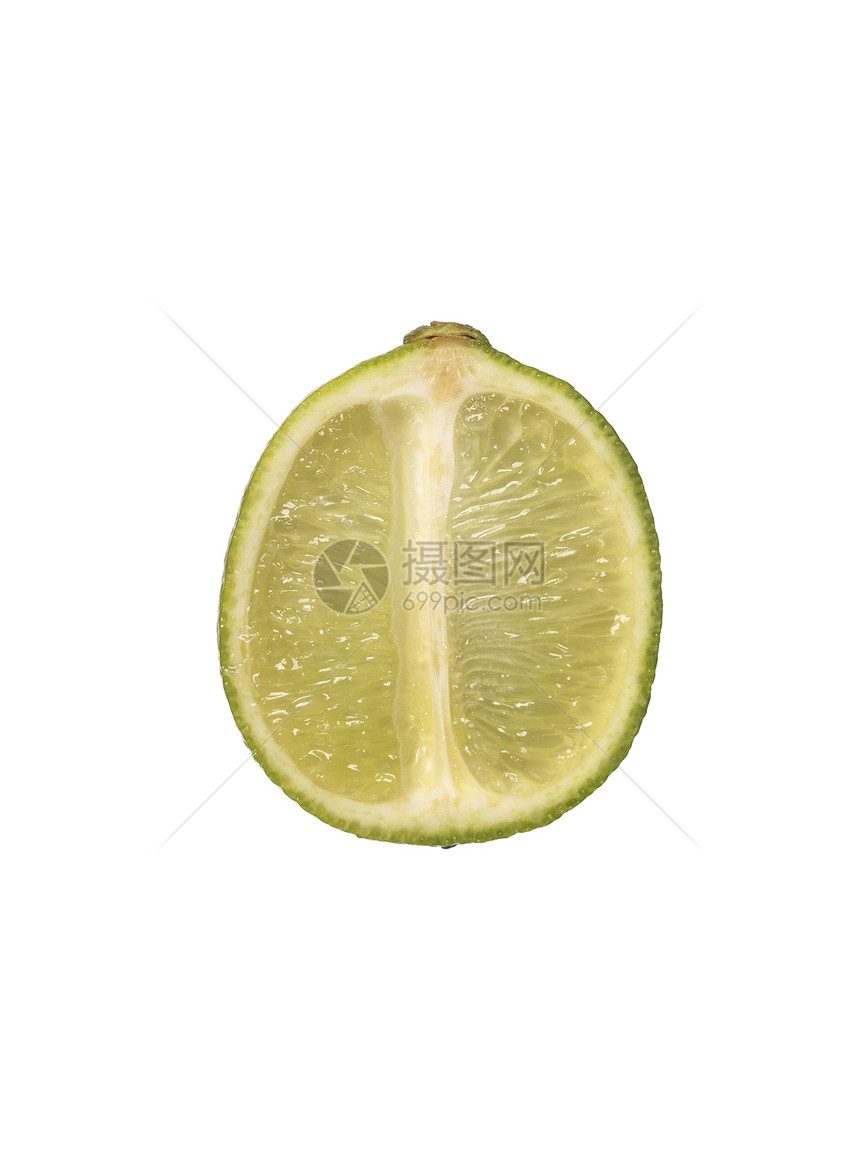 柠檬色彩横截面食物水平摄影绿色水果影棚健康饮食背景图片