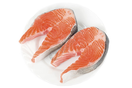 红鱼牛排宏观红鱼橙子美食餐厅食物海鲜牛扒粉色产品背景图片