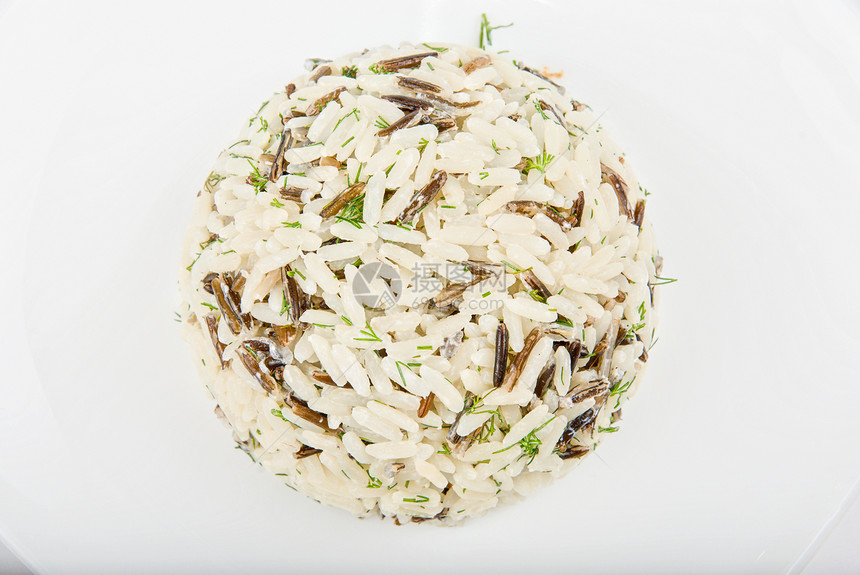 大米稻米荒野油炸拉丁厨房餐厅烹饪盘子粮食宏观植物图片
