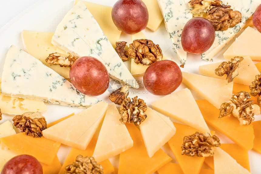 奶酪和葡萄产品食物蓝色美食烹饪水果午餐小吃奶制品熟食图片