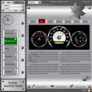 关于汽车议题的模板网站艺术界面程序电子邮件导航浏览器夹子插图资源滚动插画