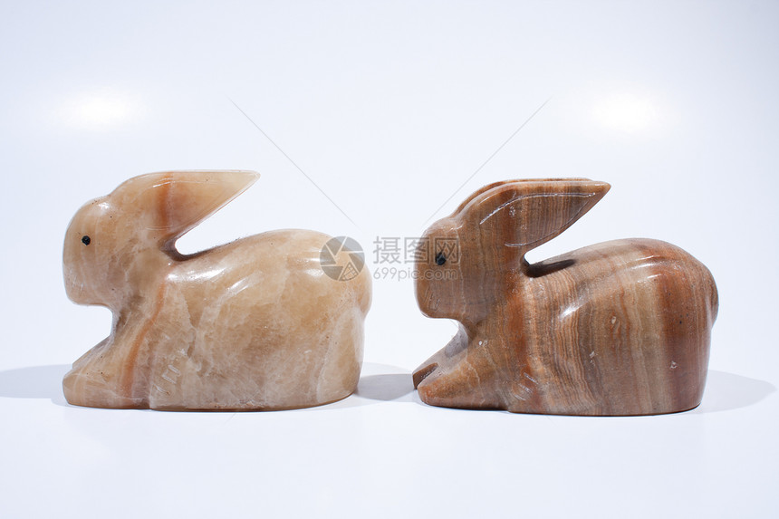 摇滚兔子娃娃寺庙压花石头雕像玩具狮子宗教教会白色工艺图片