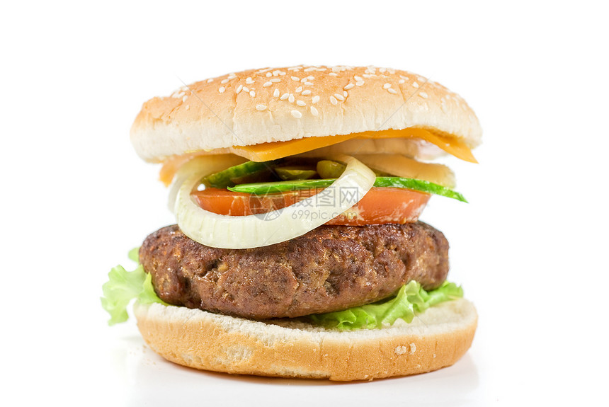 汉堡包野餐小吃包子午餐晚餐牛肉蔬菜馒头沙拉面包图片