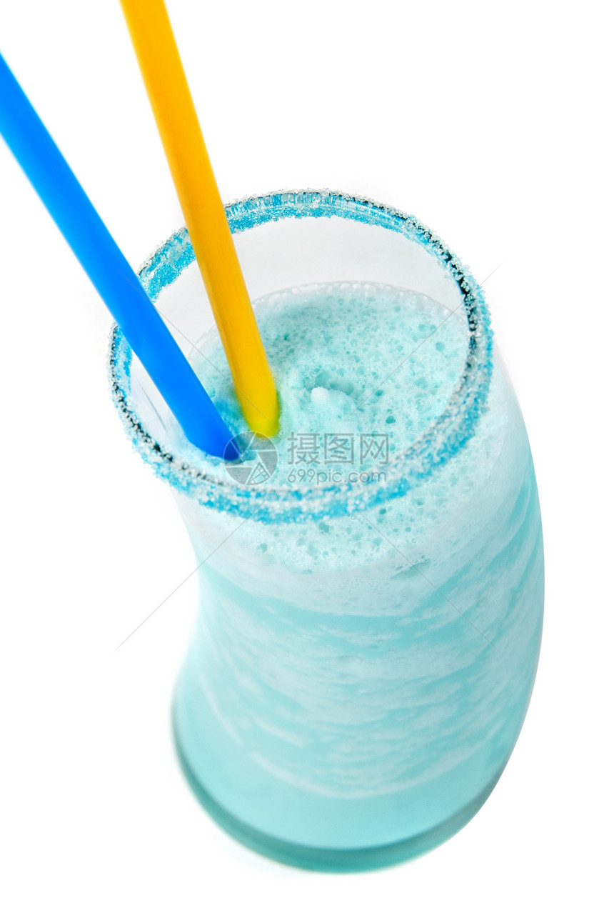 蓝色鸡尾酒果汁柠檬橙子牛奶奶油温度椰子糖浆乐趣饮料图片