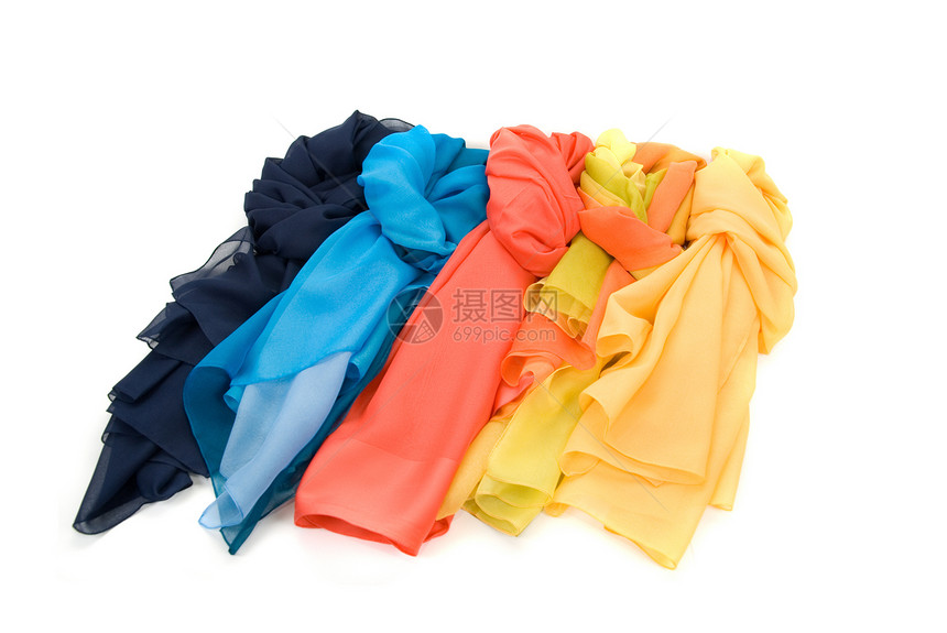 彩色披肩纺织品季节服装配饰材料围巾手工羊绒橙子裙子图片