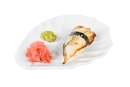 单生寿司熟食海苔文化食物宏观午餐生活海鲜熏制饮食高清图片
