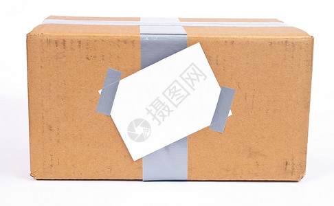 纸盒棕色送货笔记运输产品床单零售店铺邮政礼物背景图片