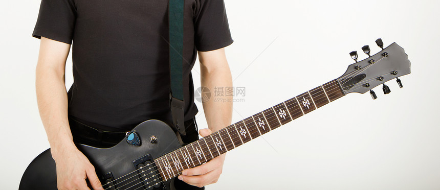 吉他手音乐家音乐会男人和弦唱歌演员黑色指板工作室玩家图片