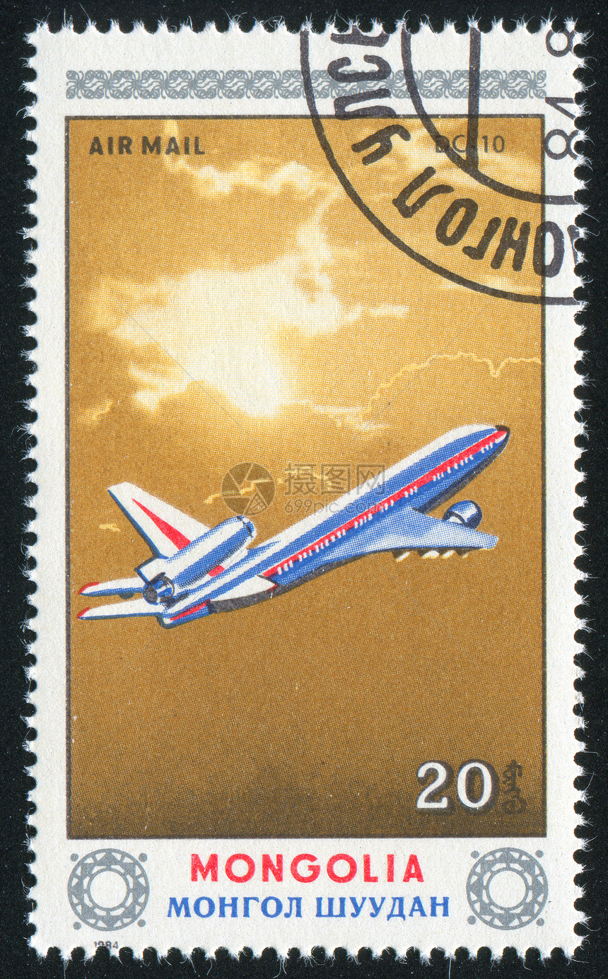 飞机引擎集邮明信片历史性邮戳运输邮票古董邮资衬垫图片