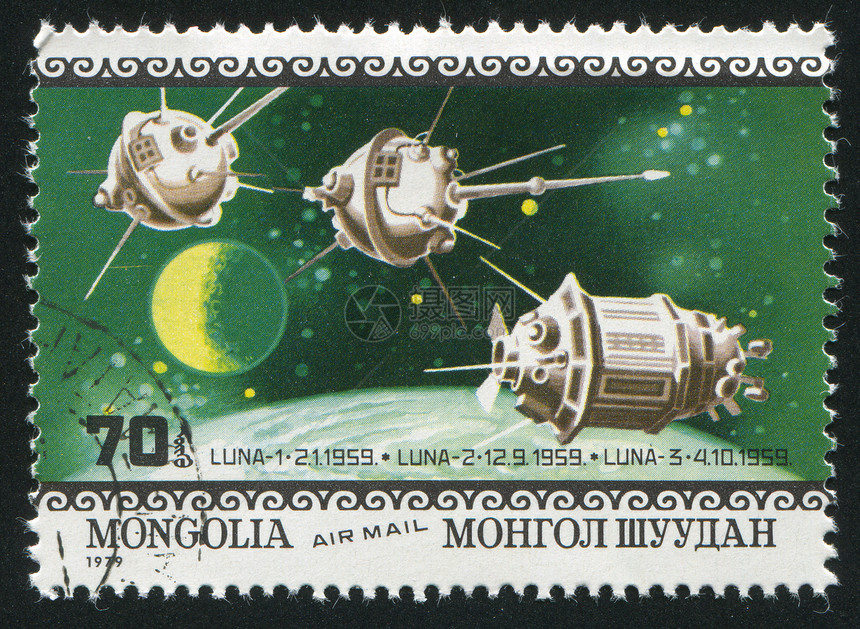 空间卫星信号古董邮戳信封明信片星星收音机海豹气氛集邮图片