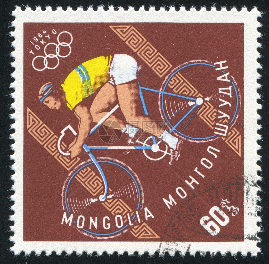 骑自行车信封赛马场行动海豹运动员竞赛邮资历史性明信片集邮图片