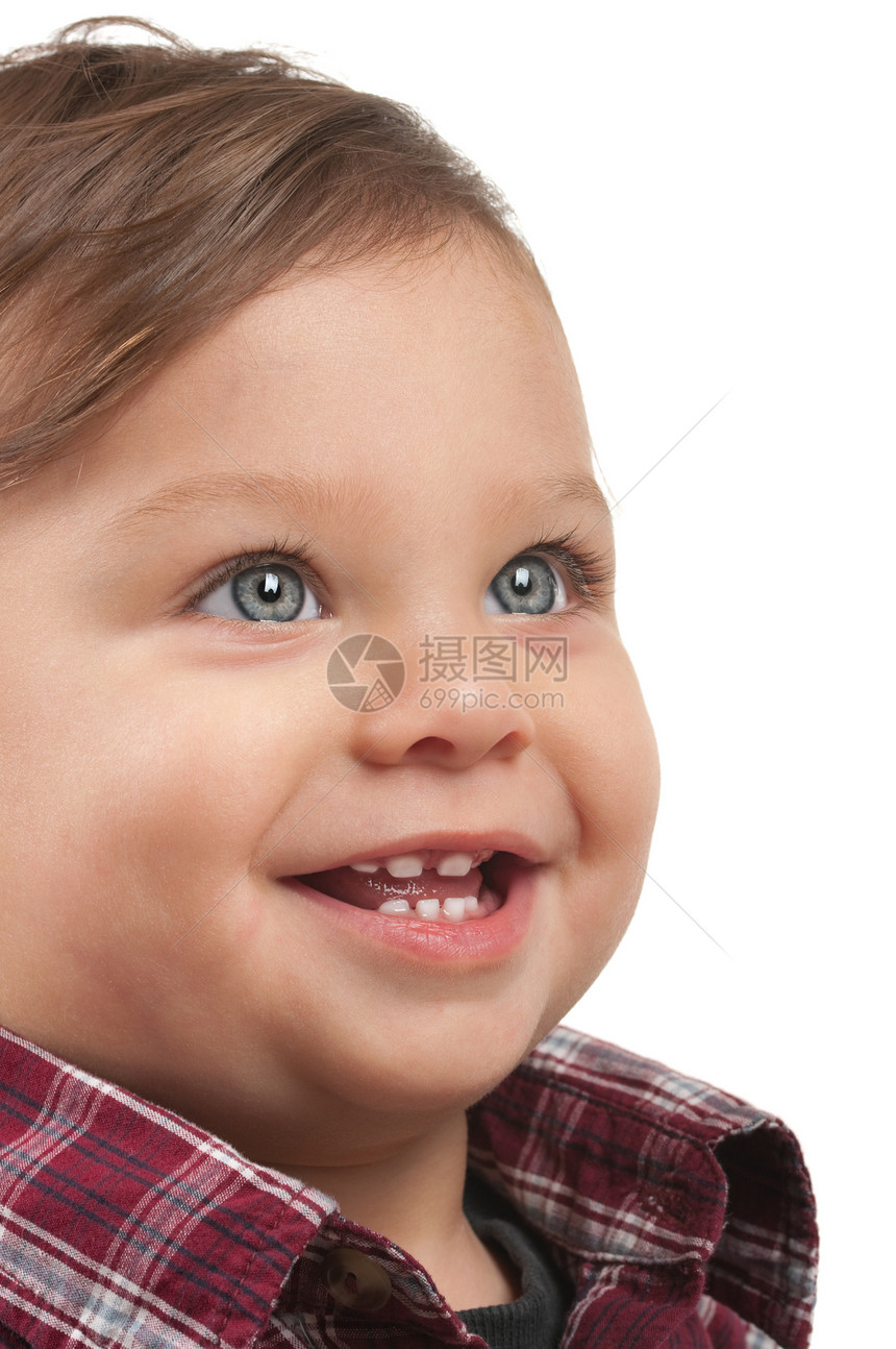 儿幼婴孩童男性儿子头发儿童男生婴儿微笑育儿蓝色眼睛图片
